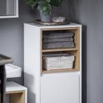 Wäscheschrank BZR146-W Weiß - 35 x 105 x 30 cm