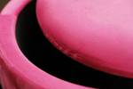 Hocker MARA Polsterhocker Pouf velvet Pink - Metall - 40 x 40 x 40 cm