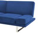 2-Sitzer Sofa YORK Blau - Marineblau - Silber