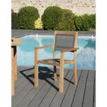Lot de 2 fauteuils de jardin en teck Marron - Bois massif - Bois/Imitation - 52 x 89 x 55 cm
