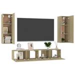 TV-Schrank 4er Set D220 Braun - Holzwerkstoff - 30 x 30 x 80 cm