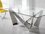 Table à manger en verre trempé et acier Métal - 240 x 75 x 120 cm