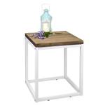 Table Chevet Icub 40x40x48 cm Blanc Blanc - Bois massif - Bois/Imitation - 40 x 48 x 40 cm