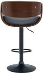 Tabouret de bar Portmore Lot de 2 Noir - Marron - Cuir synthétique - 52 x 87 x 52 cm