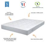 Matelas Melodie mousse HD Blanc - Textile - 80 x 20 x 200 cm