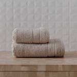 Handtuch Glames 50x90 Beige - Textil - 18 x 8 x 44 cm