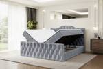 Boxspringbett VILA-1-Z Hellgrau - Breite: 180 cm - H4