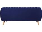 Sofa aus Samt "Jarvis" im skandinavische Blau - Textil - 84 x 82 x 194 cm