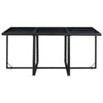 Garten-Essgruppe (11-teilig) 42523 Schwarz - Kunststoff - Polyrattan - 109 x 74 x 167 cm