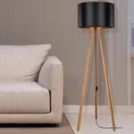 Lampadaire Keynes bambou / noir Noir