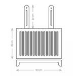 Edelstahl-Holzkohlegrill, ABRASAME Grau - Metall - 50 x 6 x 57 cm