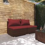 Salon de jardin (lot de 2) 3013629-11 Marron - Rouge