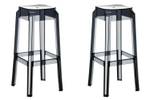 Tabouret de bar Fox Lot de 2 Noir