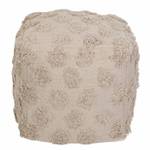 Sitzpouf Lara Beige - Textil - 55 x 45 x 55 cm