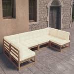 Salon de jardin (lot de 6) 3009747-2 Marron - Marron chevreuil - Blanc