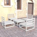 Garten-Lounge-Set (5-teilig) 3009868-1 Weiß - Massivholz - Holzart/Dekor - 70 x 30 x 70 cm