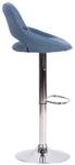 Tabouret de bar Milet Bleu - Argenté