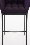 Tabouret de bar Damaso Mauve - Noir