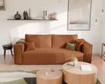 Sofa Bali Orange - Holzwerkstoff - 255 x 59 x 105 cm