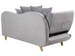 Chaise longue MERI Gris - Gris lumineux - Chêne clair - Accoudoir monté à droite (vu de face)