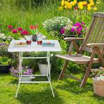 Gartentisch in Holzoptik Weiß