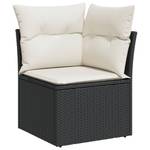 Garten-Sofagarnitur -K-7355 ( 10-tlg ) Schwarz - Massivholz - 69 x 62 x 62 cm