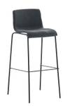 Tabouret de bar Hover Gris lava - Noir