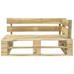 Palettenbank Braun - Massivholz - Holzart/Dekor - 110 x 55 x 66 cm