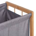 Wäschekorb mit Bambusgestell Braun - Grau - Bambus - Textil - 39 x 60 x 30 cm