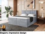 Boxspringbett Lukas Grau - 160 x 234 cm - H3