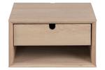 Table de chevet Cent Blanc - En partie en bois massif - 37 x 21 x 32 cm