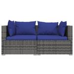 Garten-Lounge-Set (3-teilig) 3013629-6 Blau - Dunkelblau - Grau