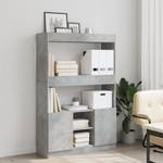 Highboard DE6851 Grau - Holzwerkstoff - 33 x 140 x 92 cm