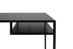 Schreibtisch Paris mit Fach Schwarz - Metall - Kunststoff - Holz teilmassiv - 60 x 76 x 60 cm