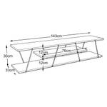 Meuble TV Säffle Imitation noyer - Largeur : 143 cm