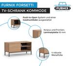 TV-Kommode FORSETTI Beige - Braun - Walnuss Dekor