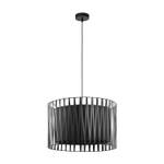 Lampe à suspension MINA Noir - Métal - Textile - 50 x 19 x 50 cm