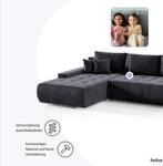 Ecksofa Dhaka L-form Links Graphit - Ecke davorstehend links