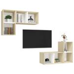 TV-Schrank(4er Set) 3007948 Eiche Sonoma Dekor - Weiß