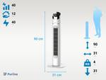 Ventilator VENTY TO 40 Grau - Kunststoff - 31 x 90 x 31 cm