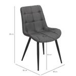 Lot de 4 chaises - JAELLE Anthracite