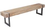 Esszimmergarnitur A15 (3-teilig) Braun - Holzwerkstoff - Metall - Holzart/Dekor - Holz teilmassiv - 200 x 80 x 90 cm