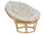 Gartenstuhl SALVO Beige - Blau - Weiß - Rattan - 110 x 77 x 110 cm