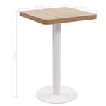 Table de bistro 3003512 Marron clair - Blanc - 50 x 50 cm