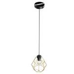 Lampe à suspension ARIYAN Noir - Doré - Gris métallisé - 19 x 18 x 19 cm