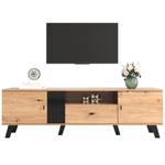 TV-Lowboard Cronus Ⅶ Braun - Holzwerkstoff - Metall - Massivholz - Holzart/Dekor - 40 x 50 x 170 cm