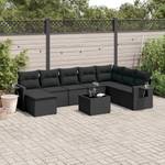 Gartensitzgruppe K5256(9-tlg) Schwarz - Massivholz - 69 x 62 x 55 cm