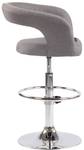 Tabouret de bar Jaen Lot de 2 Gris - Textile - 58 x 82 x 47 cm