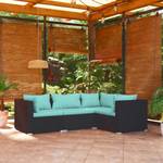 Garten-Lounge-Set (4-teilig) 3013632-14 Schwarz - Blau - Hellblau