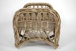 Sitzhocker KINGSTON Grau - Rattan - 50 x 38 x 60 cm